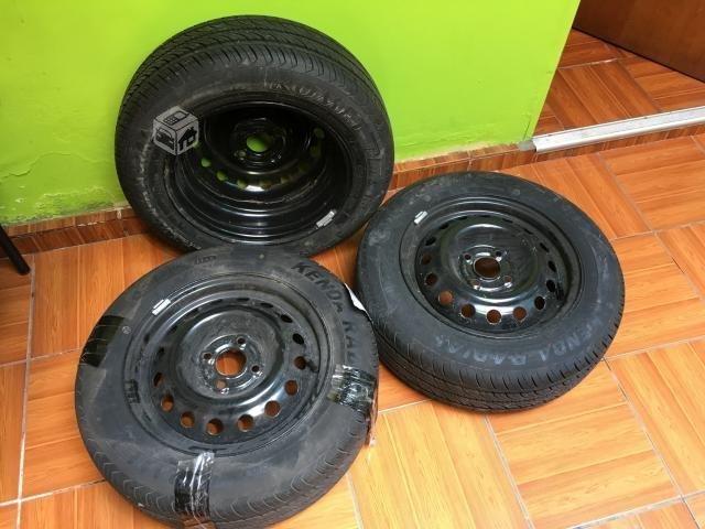 3 Llantas Con sus neumáticos nuevos 0kilometro