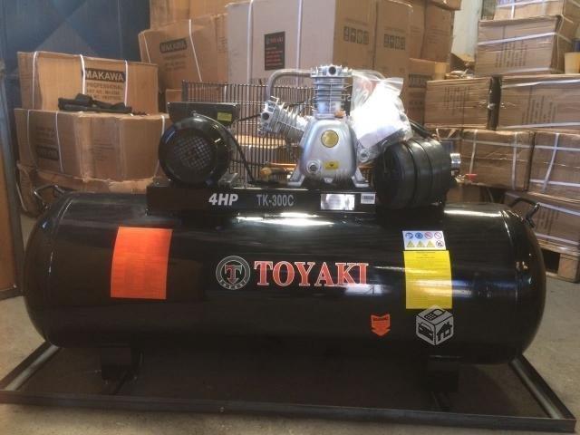 Compresor 4hp 300 lts monofasico toyaki industrial