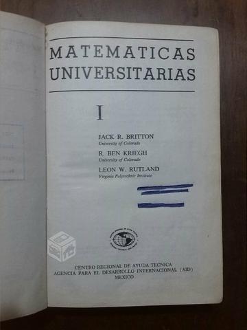 Matematicas Universitarias - Calculo - 2 volumenes