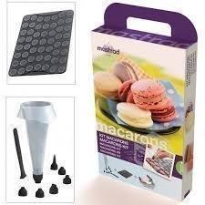 Kit molde macarons + manga + 6 boquillas + recetar