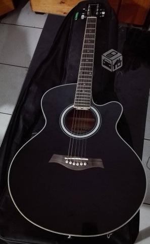 Guitarra Electroacústica Freeman Flrc40 Negra Cero