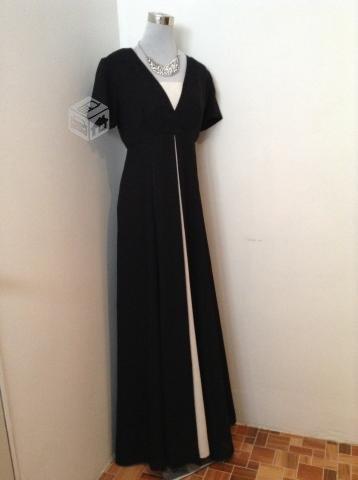 Vestido de fiesta negro y blco