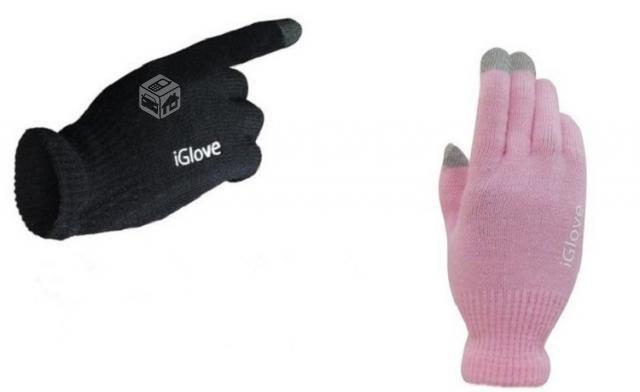 Guantes Touch Táctil Iglove Negro - Rosado - Nice