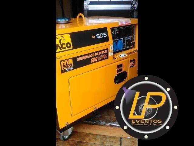 Generador 5,5 kva (5.500) renta para eventos