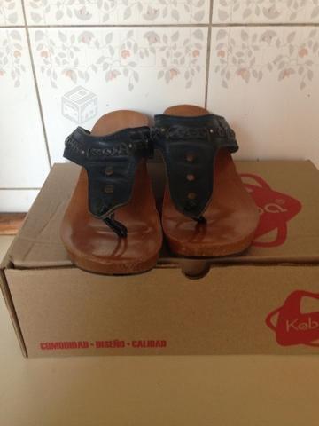 Sandalias Kebba cuero color azul