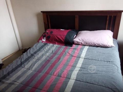 Cama de 2 plazas con respaldo muy buen estado