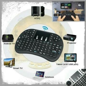 Teclado Inalambrico con touchpad para Smart TV, Pc