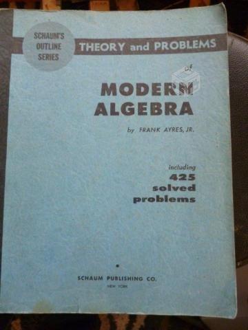 Modern algebra ( serie schaum en ingles )
