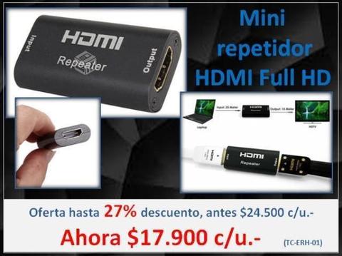 Mini Repetidor y amplificador señal HDMI FHD