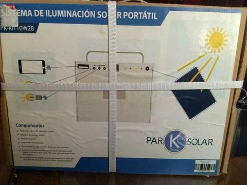 Sistema de iluminacion solar portatil