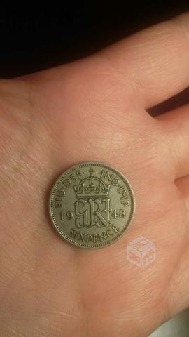 Moneda Inglaterra six pence