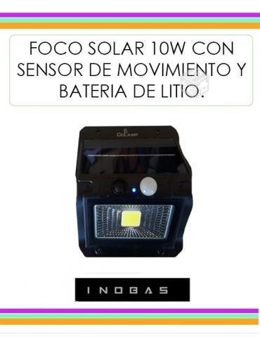 Foco Solar Led De 10w Con Sensor De Movimiento Val
