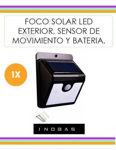 Foco Solar Led Exterior Sensor De Movimiento Valpa