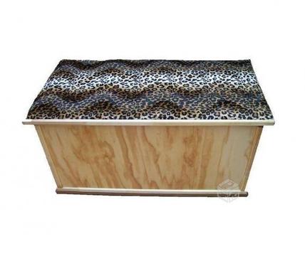 Baul Madera Tapiz Leopardo