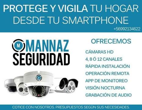 Camaras de seguridad kit cctv + instalacion 4 cana