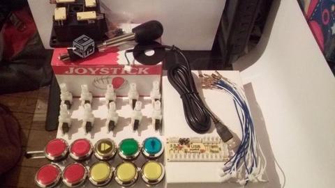 Joystick arcade usb 1player botones led /pc/ps3