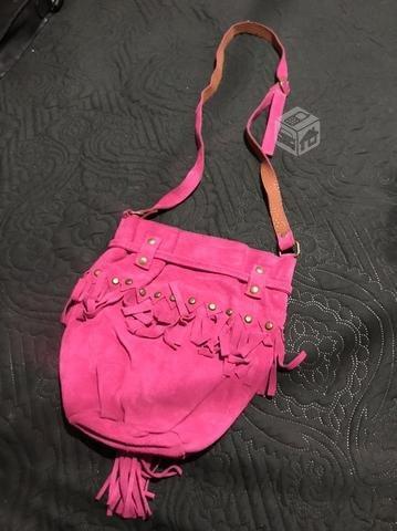 Crossbodies Cuero Fucsia