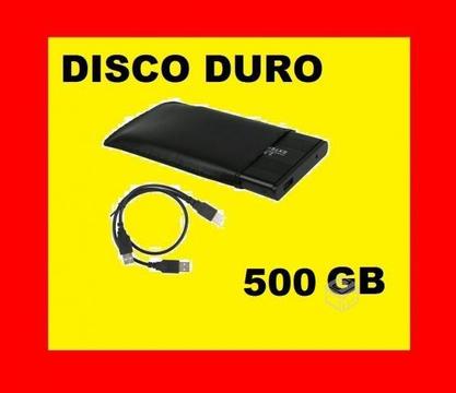 Disco portable 500gb y accesorios